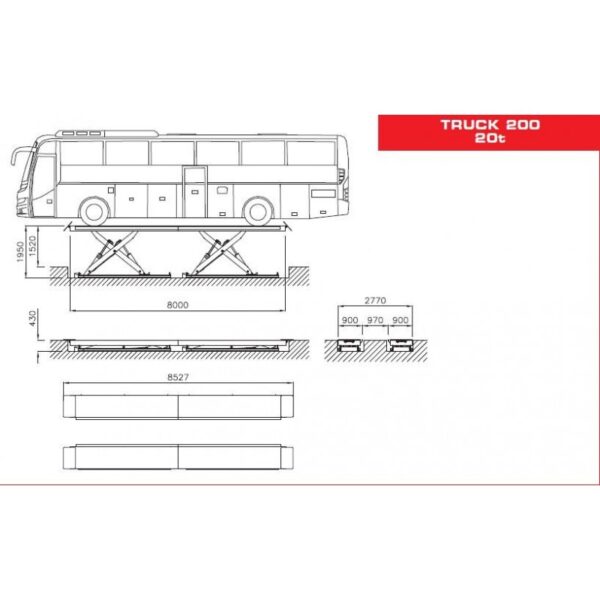 Makazasta dizalica za kamione 20t Werther Truck 200GL