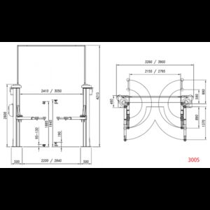 Dvostubna dizalica 3T elektromehanička 300s