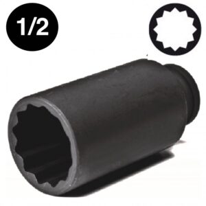 Udarni nasadni klučevi dugi 1/2" 12-ugaoni QS543