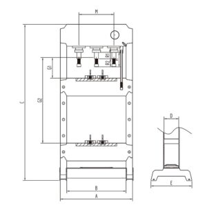 Hidraulicna presa 50t profi TRSP50HAM
