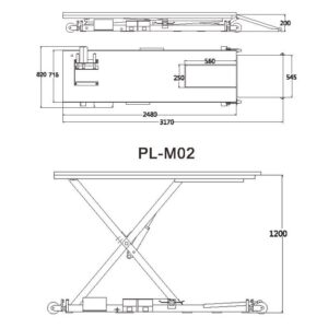 Dizalica za motocikle 500kg PL-M02