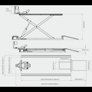 Makazasta dizalica za motocikle 700kg elektro PL-M09